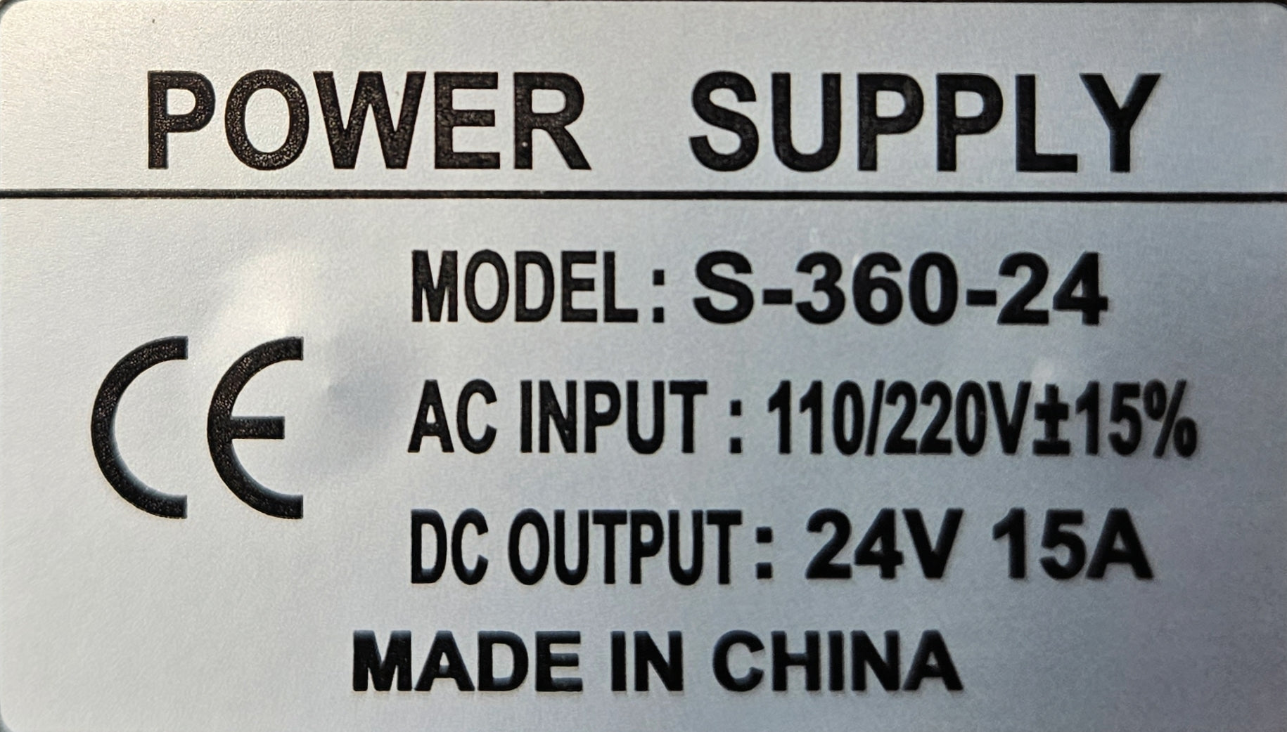 Replacement 24-Volt Power Supply for Printer S-360-24