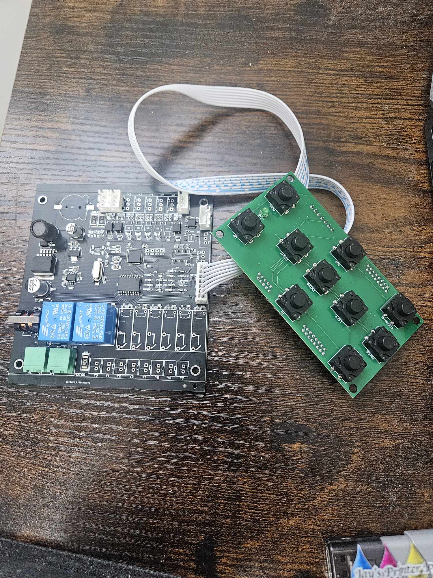 Button control board interface for uv Printers
