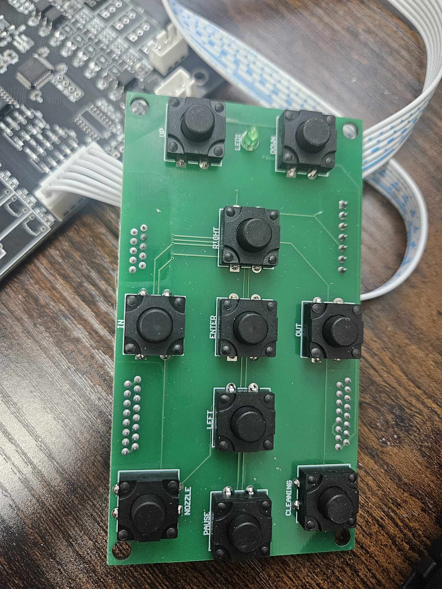 Button control board interface for uv Printers