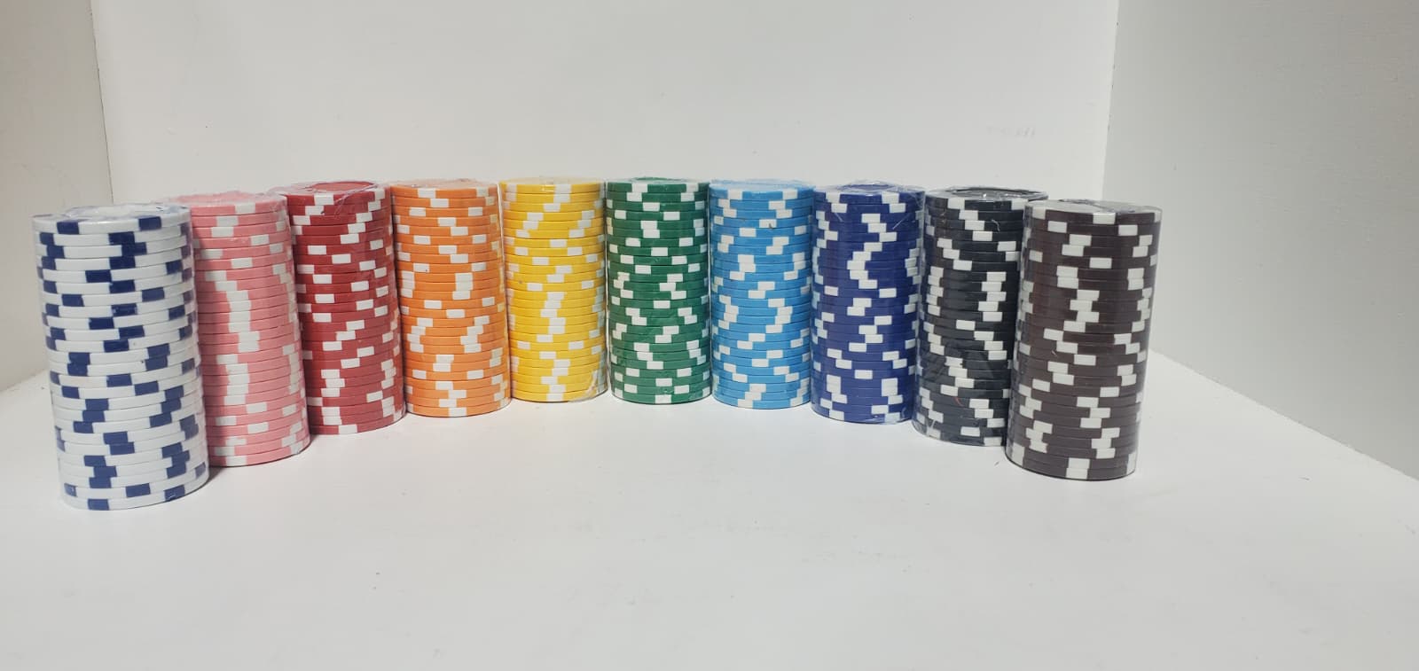 Blank Colorful UV Printable Poker Chip Discs - Pack of 25 - Plastic