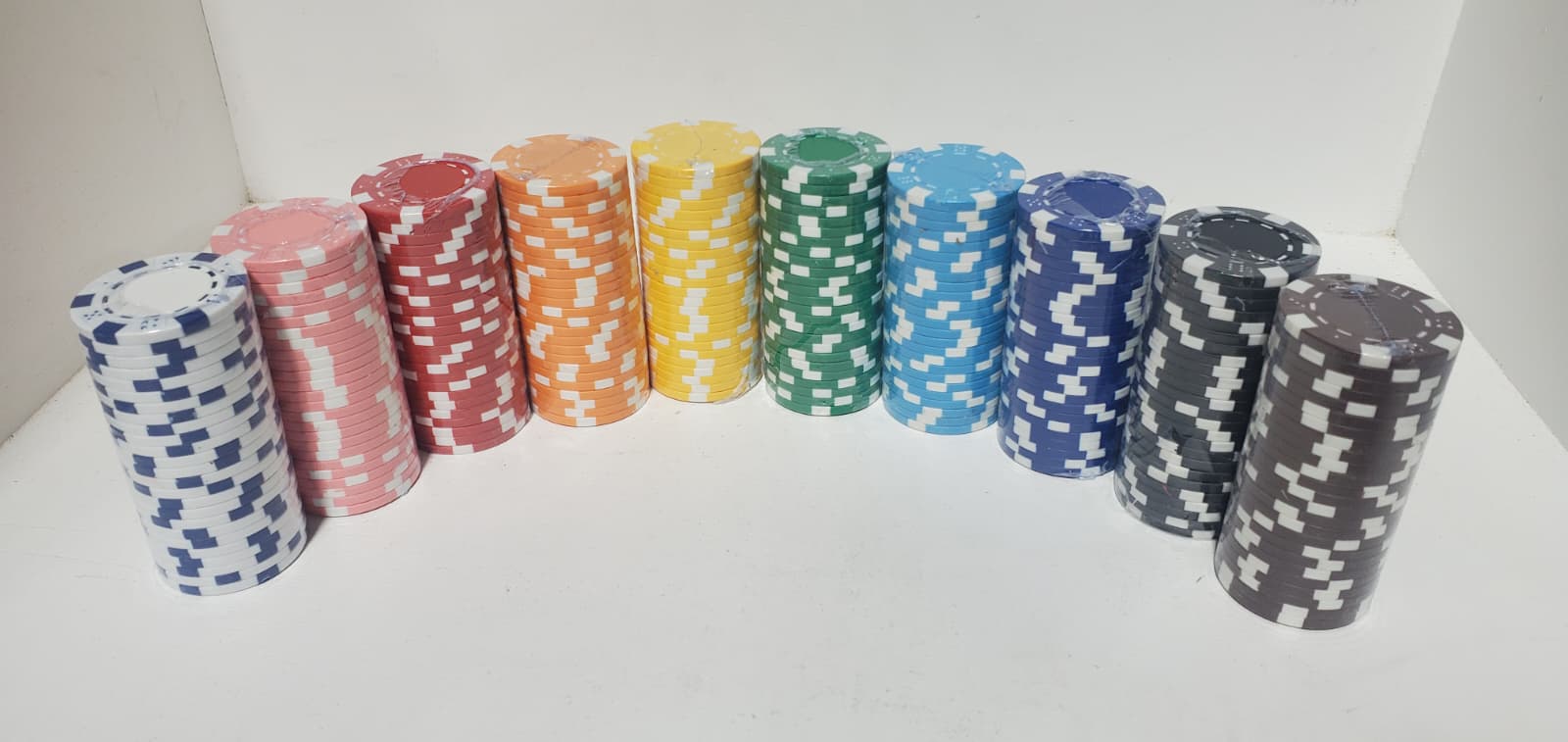 Blank Colorful UV Printable Poker Chip Discs - Pack of 25 - Plastic