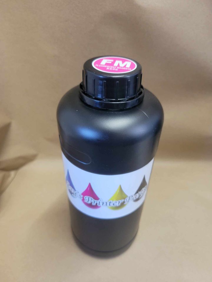 Ink for Fluorescence Black Light hard Ink for UV printer 1000ml Magenta or Yellow - UV Fluorescent Black Light Ink - Florescent ink Ink