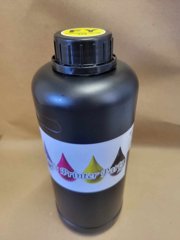 Ink for Fluorescence Black Light hard Ink for UV printer 1000ml Magenta or Yellow - UV Fluorescent Black Light Ink - Florescent ink Ink