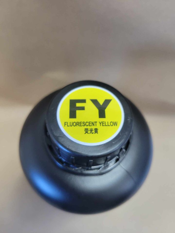 Ink for Fluorescence Black Light hard Ink for UV printer 1000ml Magenta or Yellow - UV Fluorescent Black Light Ink - Florescent ink Ink