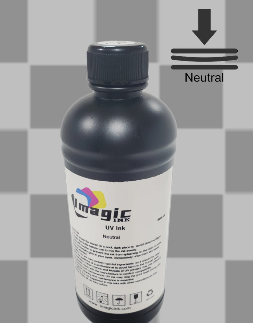 Imagic Ink for UV Printers UV ink - Choose your Color and Type (500ml bottles) - Hard, Neutral, Soft, Fluorescent - UV Inks with Jay's Printers