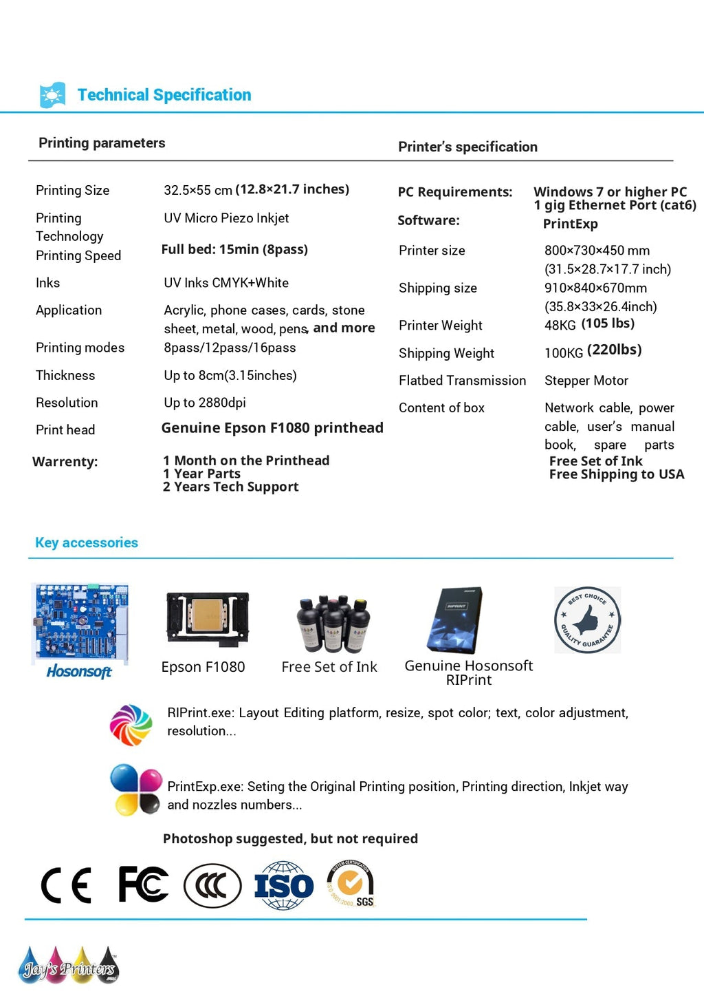 Pre-Order ZZ1S UV printer flatbed  from Jay's Printers A3 +