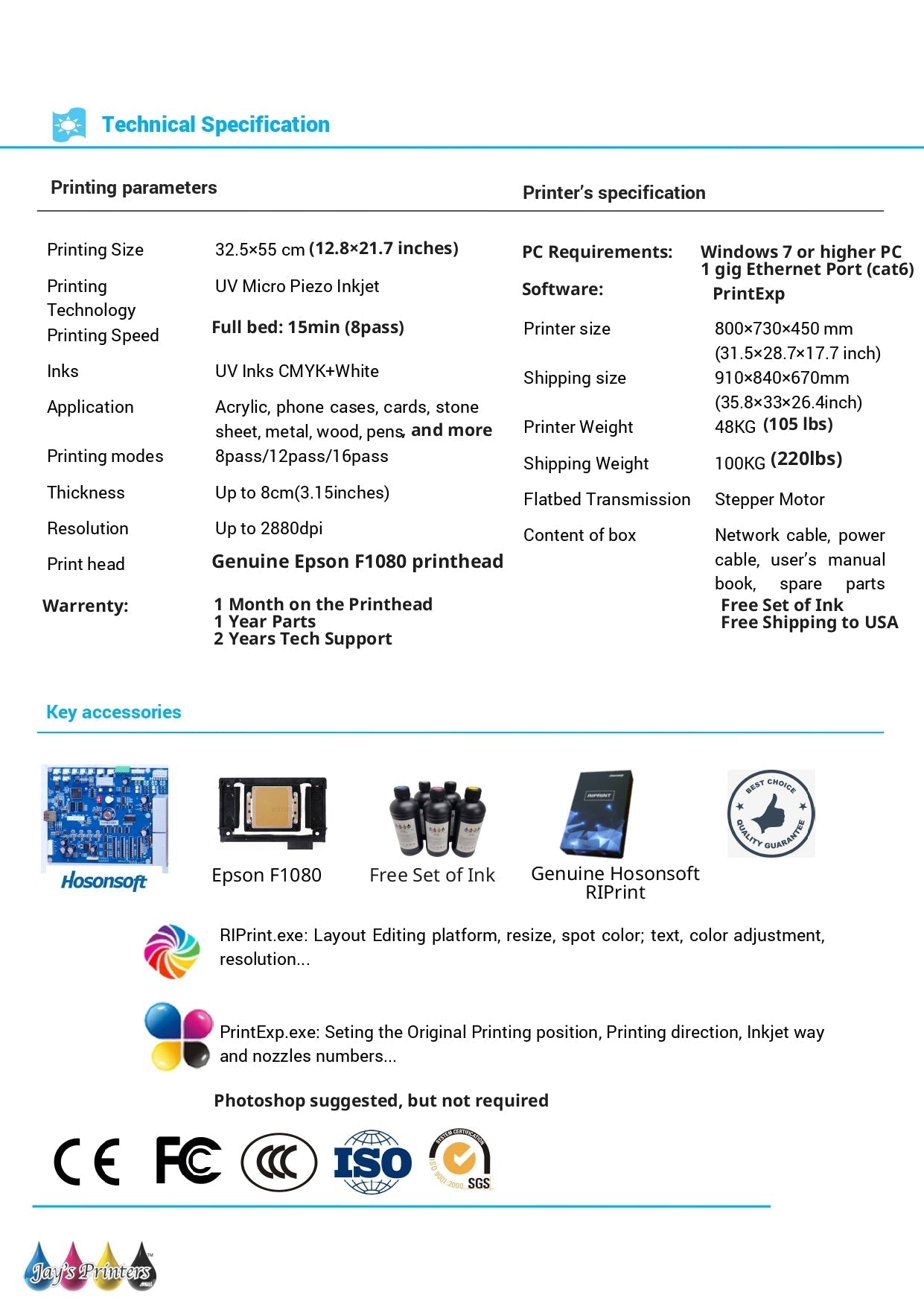 Pre-Order ZZ1S UV printer flatbed  from Jay's Printers A3 +