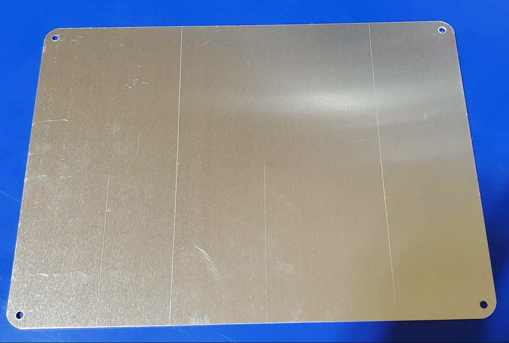 Set of 6 Stainless Steel Sign Blank (7x10") Curved Edges with Screw Holes