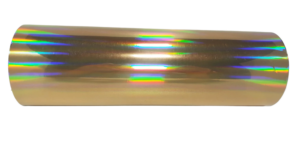 Gold and Silver Foil Foil for UV/DTF 30cm x 50 meters--3 inch diameter roll for 30cm Laminator