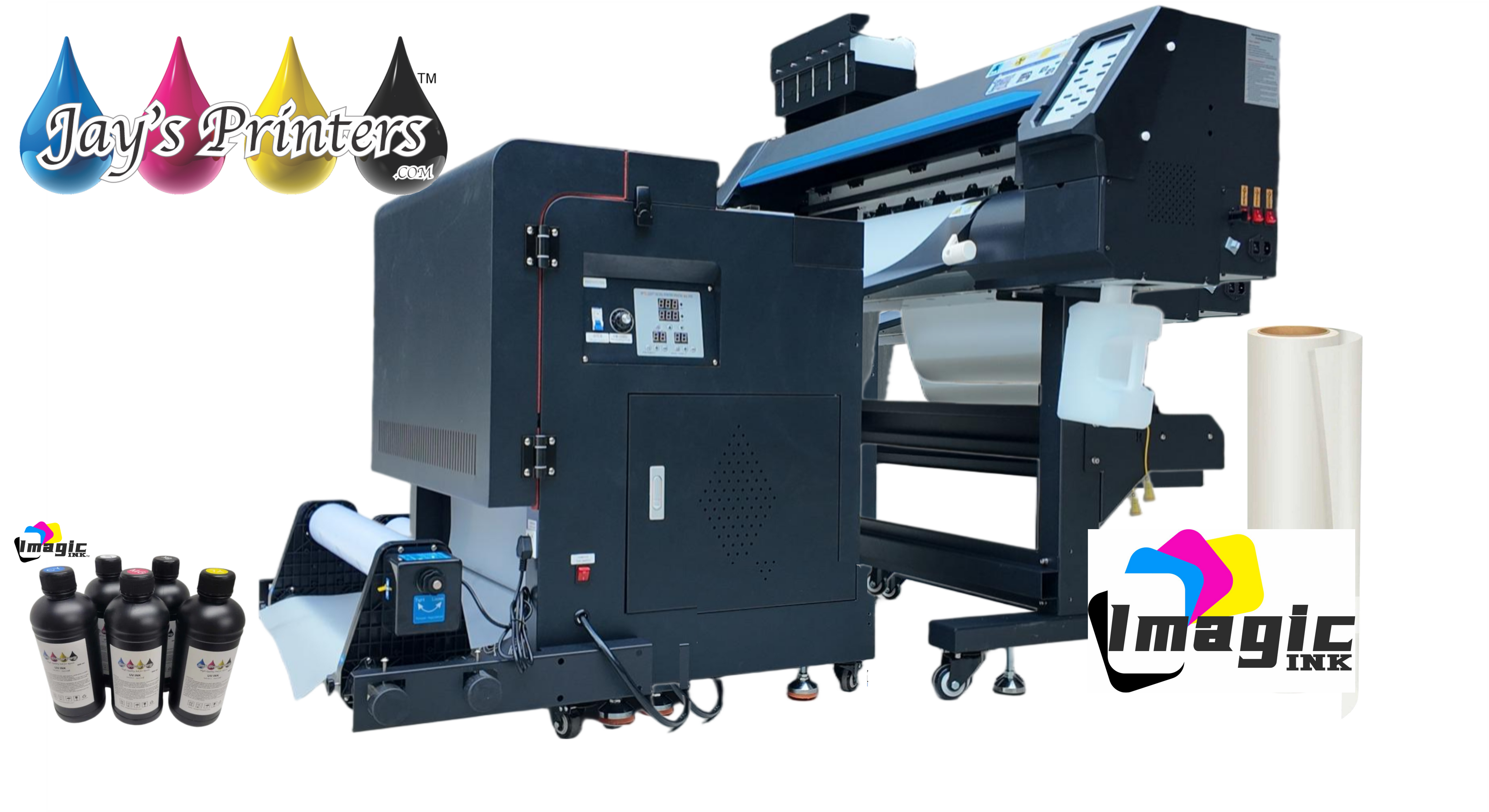 In Stock! J24 a 24 inch DTF Printer with Shaker Oven two I1600 printheads Starter Pack