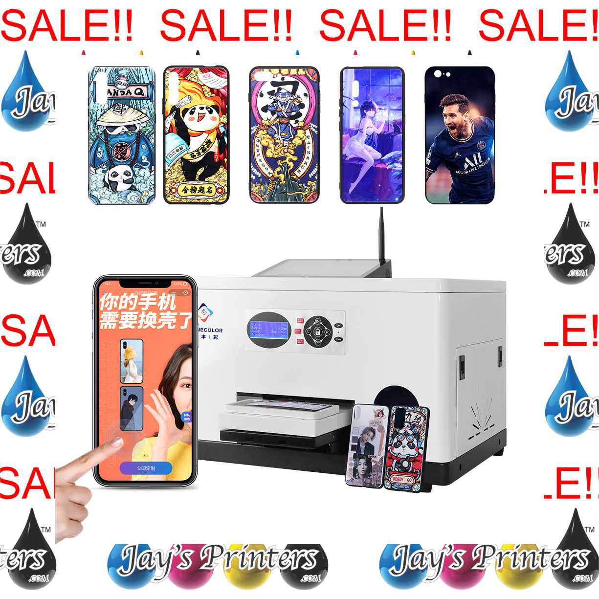 PC1  Smart Printer for Cellphone Cases Phone Case with Easy-Print Technology