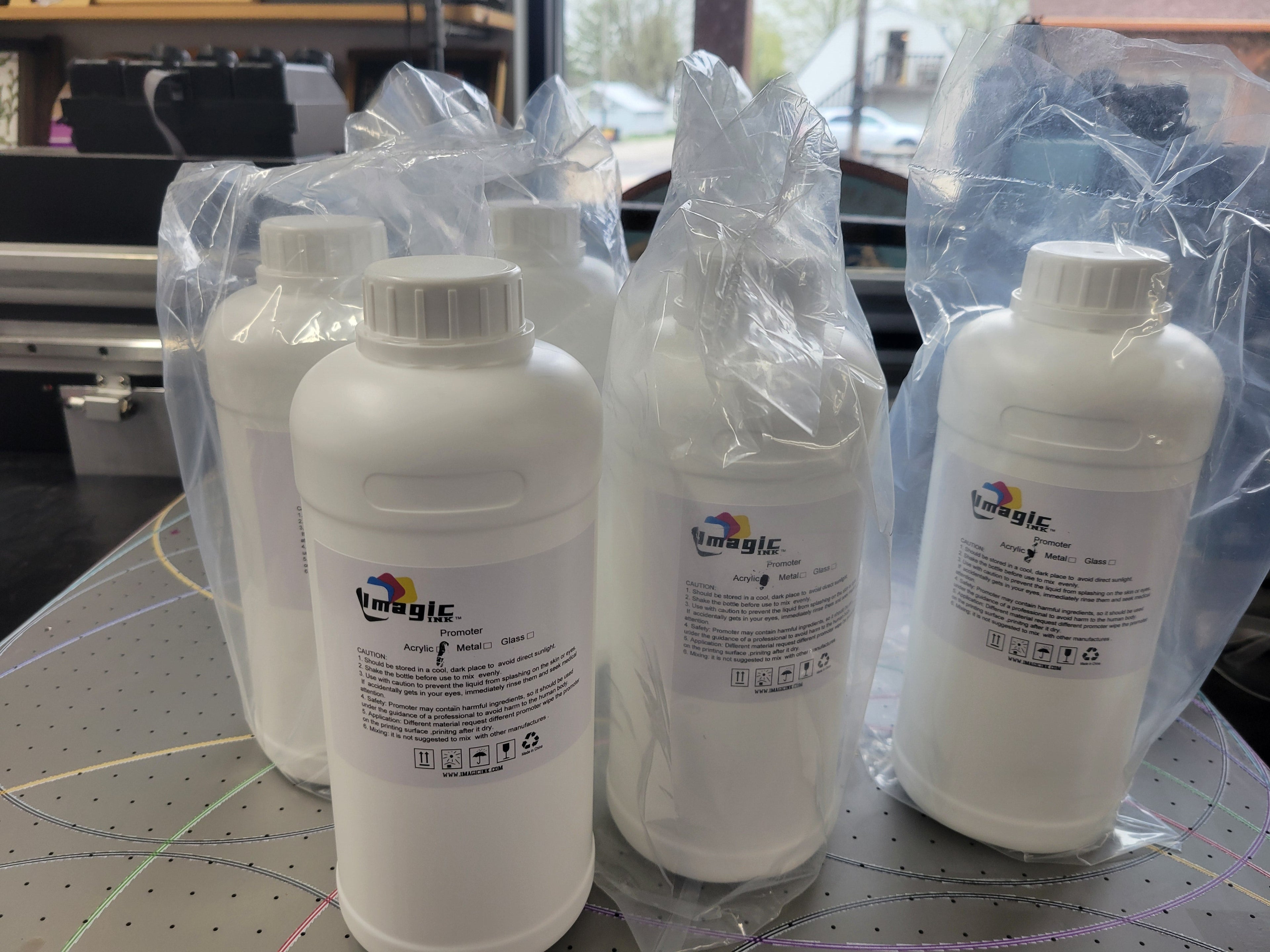 Box of 12 Adhesion Promotor Metal , Glass , Acrylic, Ceramic 1000ML bottles - Imagic Ink
