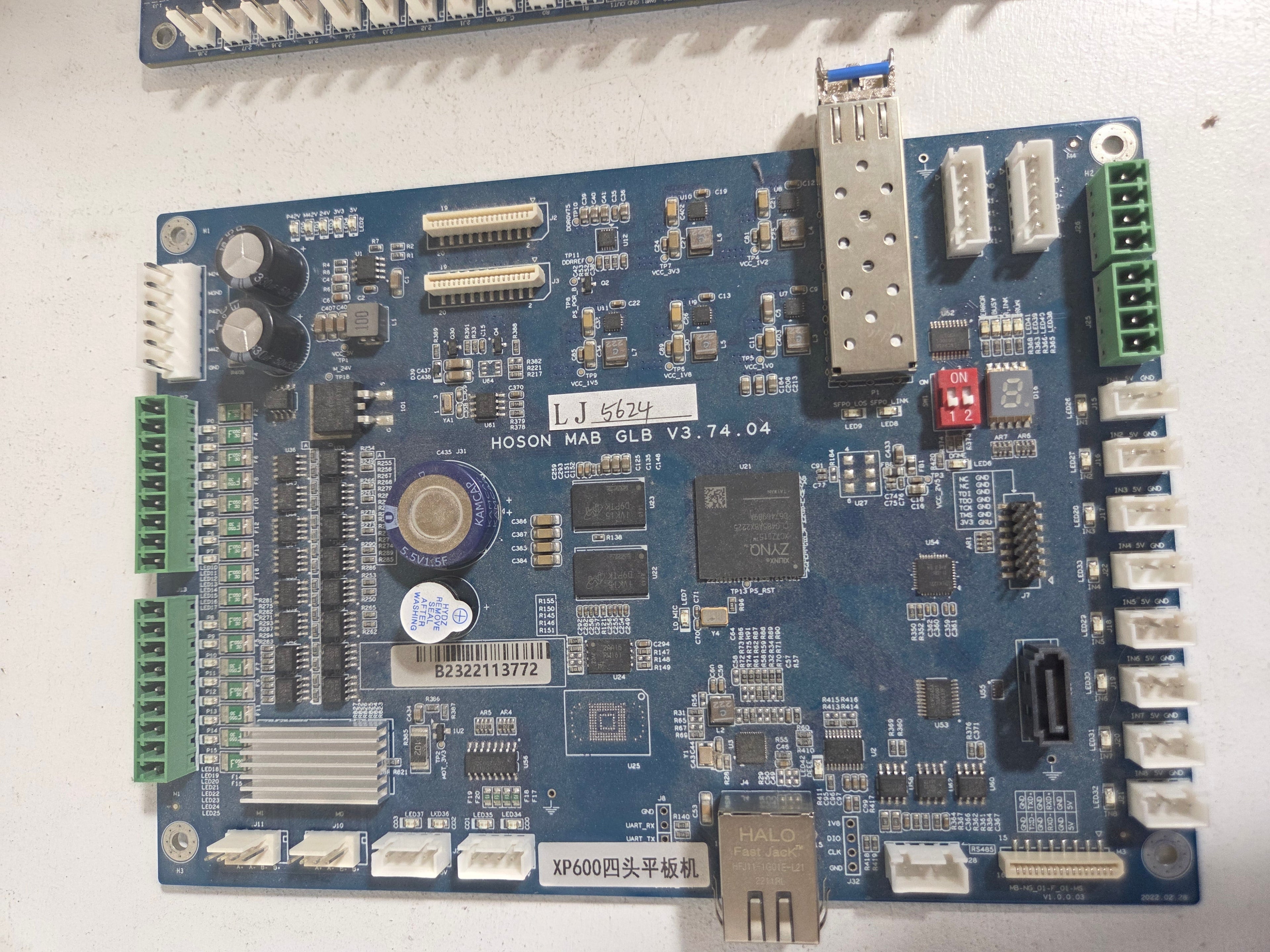 Hoson main motherboard and printhead board for xp600 V1.43 - HEB-F_01-JB2X24_02 V1.1.0.01 Fiber Optic